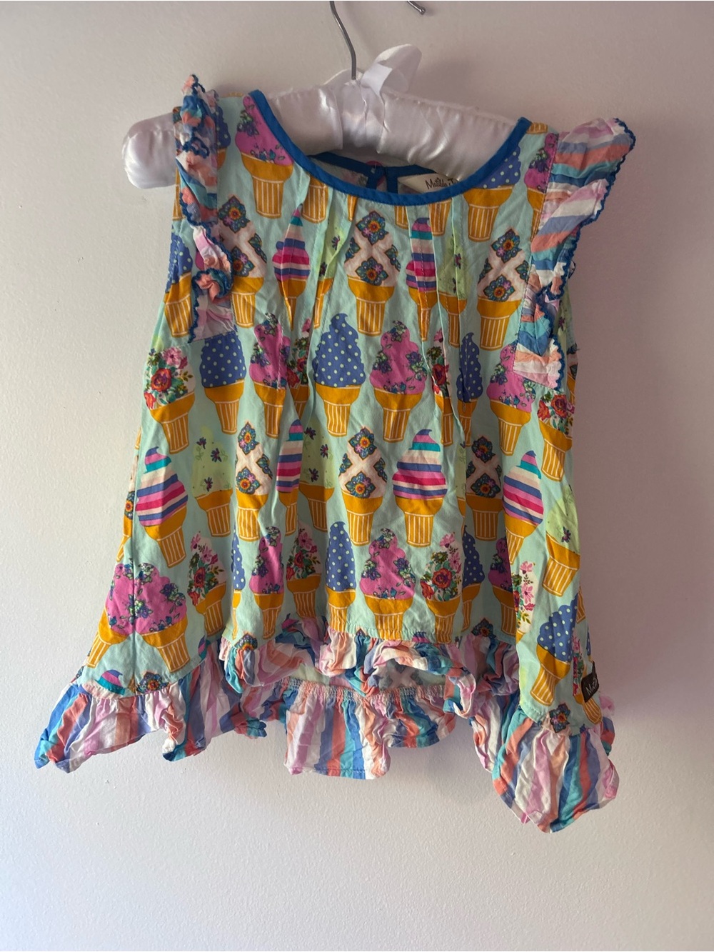 Matilda Jane Mint Ice Cream Print Ruffle Tank